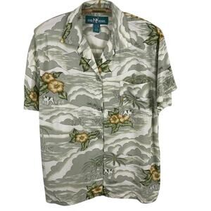 Big Dogs Women's Hawaiian Tropical Print Shirt Size Medium